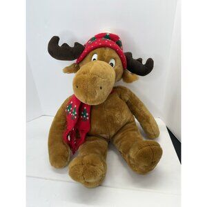 Commonwealth Mooseltoe Christmas Plush Moose Vintage 1986 Holiday Stuffed Animal